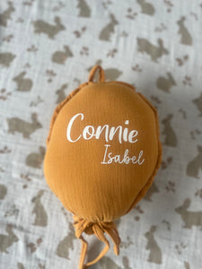 Mustard Personalised Fabric Balloon