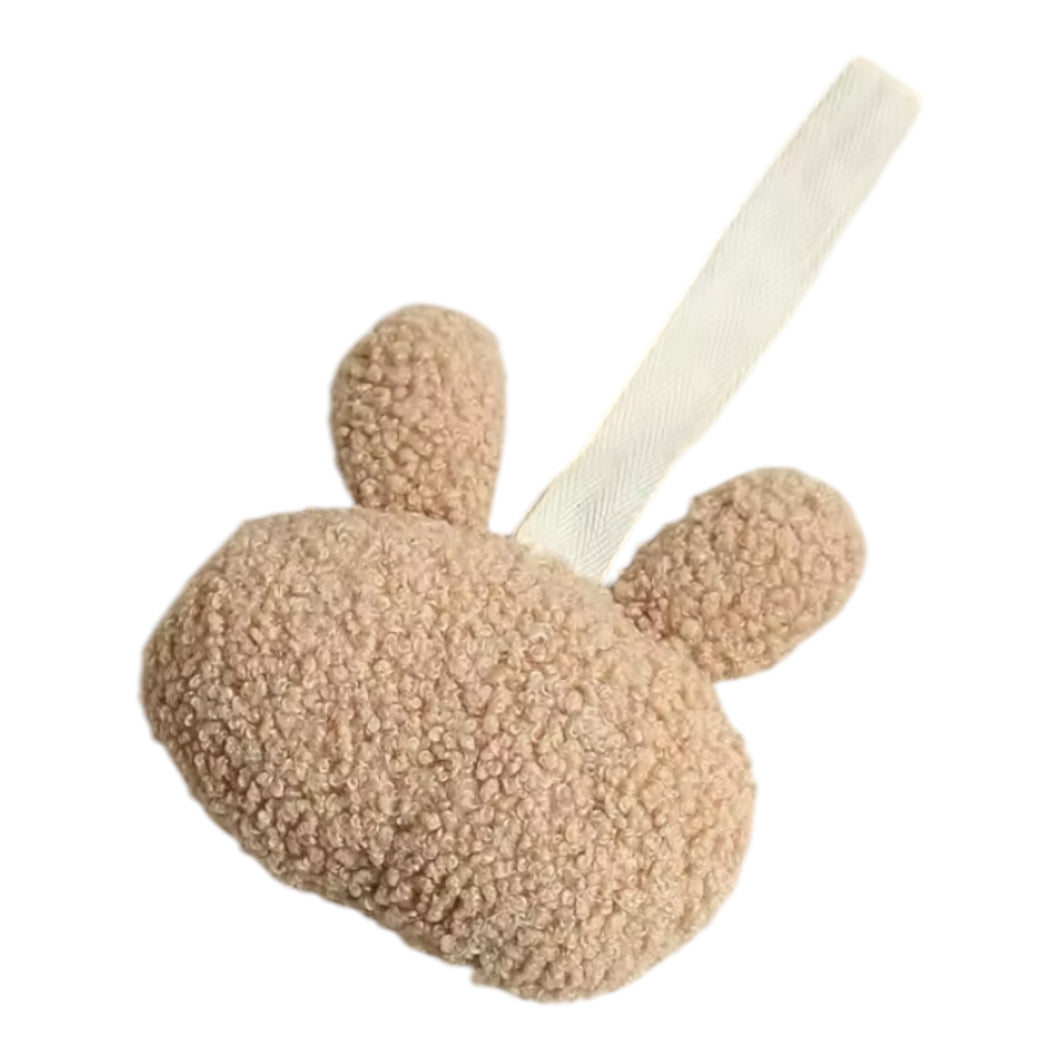 Plush Beige Bunny Dummy Holder