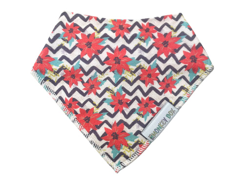 Christmas Flowers Dribble Bib