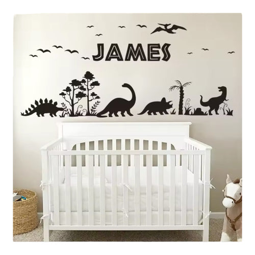 Dinosaurs and Name Wall Sticker