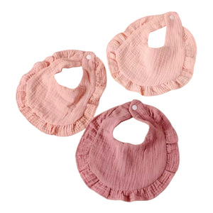 Muslin Dribble Bibs with Frill