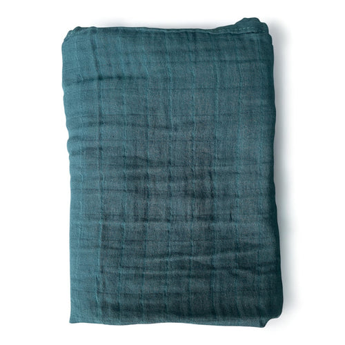 Dark Green Muslin Swaddle