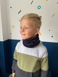 Kids Navy Blue Cotton Snood