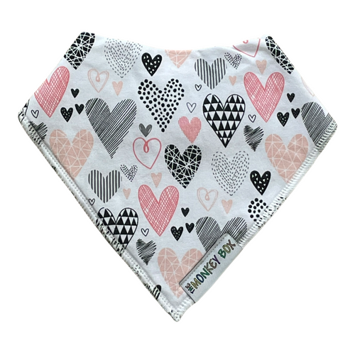 Love Heart Dribble Bib - The Monkey Box